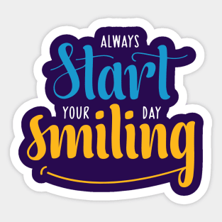 start your day with Smile Sticker